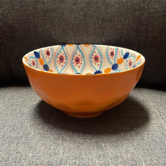 Anthropologie Orange Ikat Bowl - Picture 5 of 7